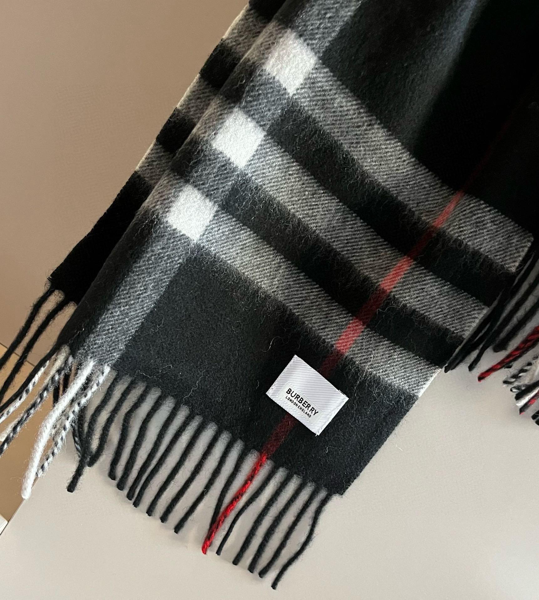 BURBERRY BBR SCARF 180 CM IN CASHMERE 481413