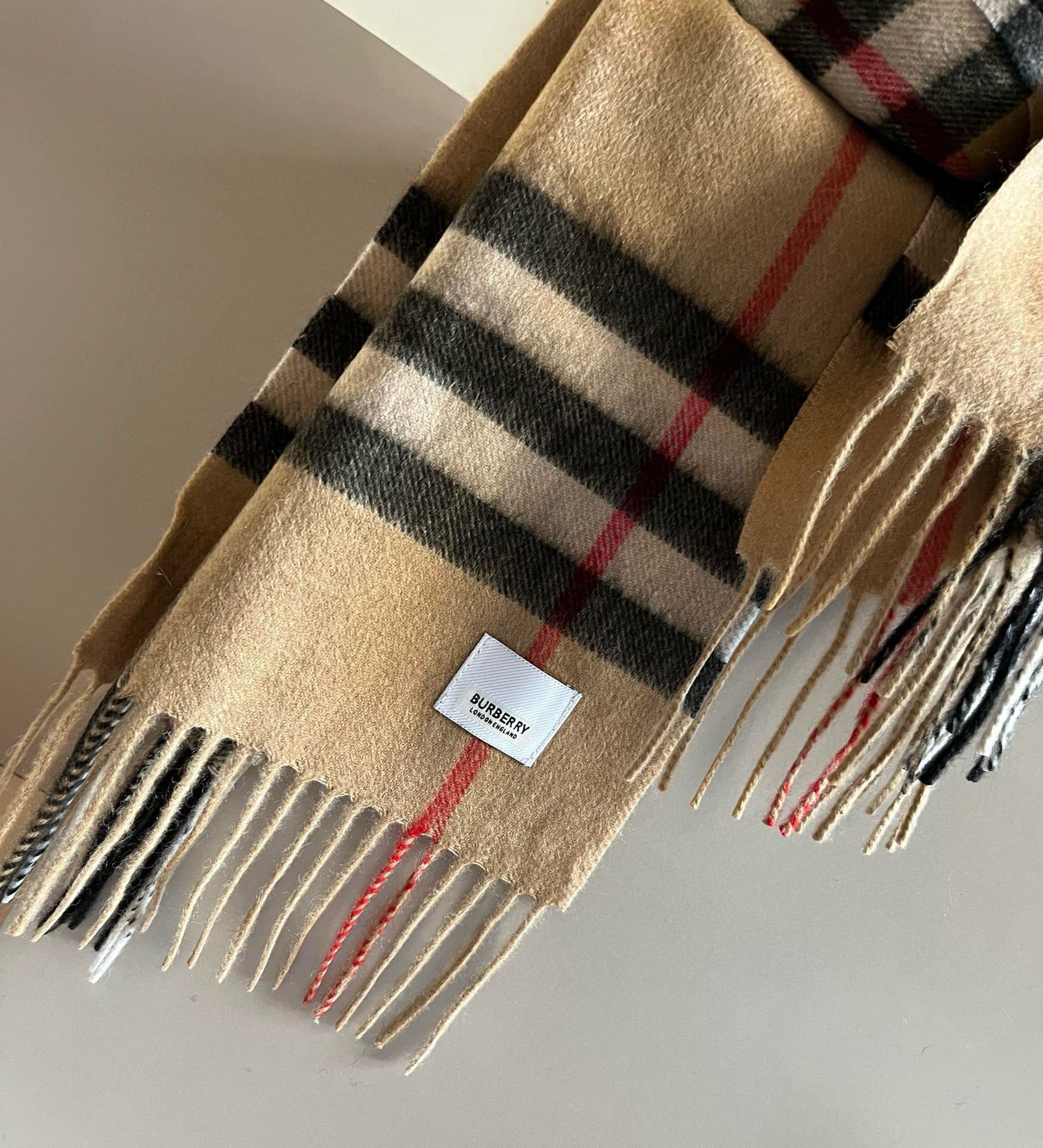BURBERRY BBR SCARF 180 CM IN CASHMERE 481414