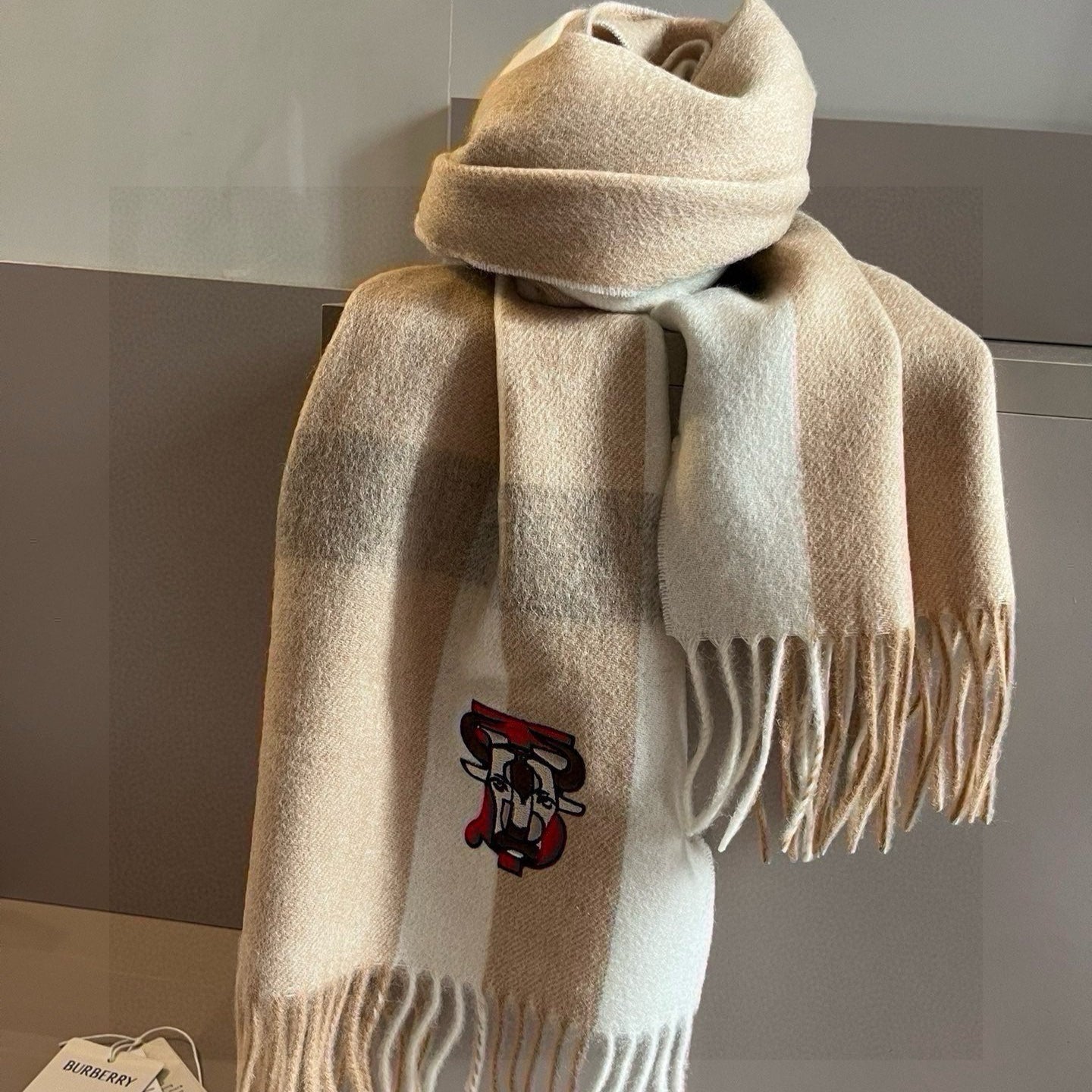BURBERRY BBR SCARF 180 CM IN CASHMERE 481417