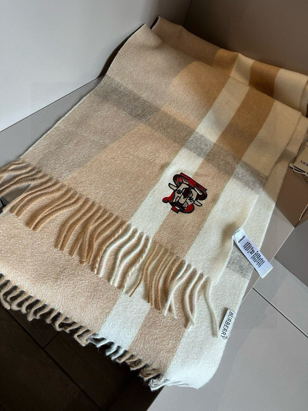BURBERRY BBR SCARF 180 CM IN CASHMERE 481417