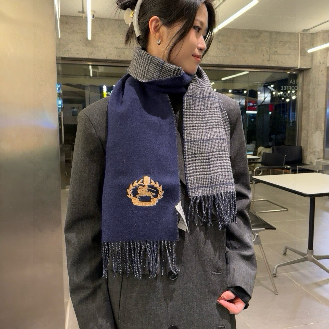 BURBERRY BBR SCARF 180 CM IN CASHMERE 481058