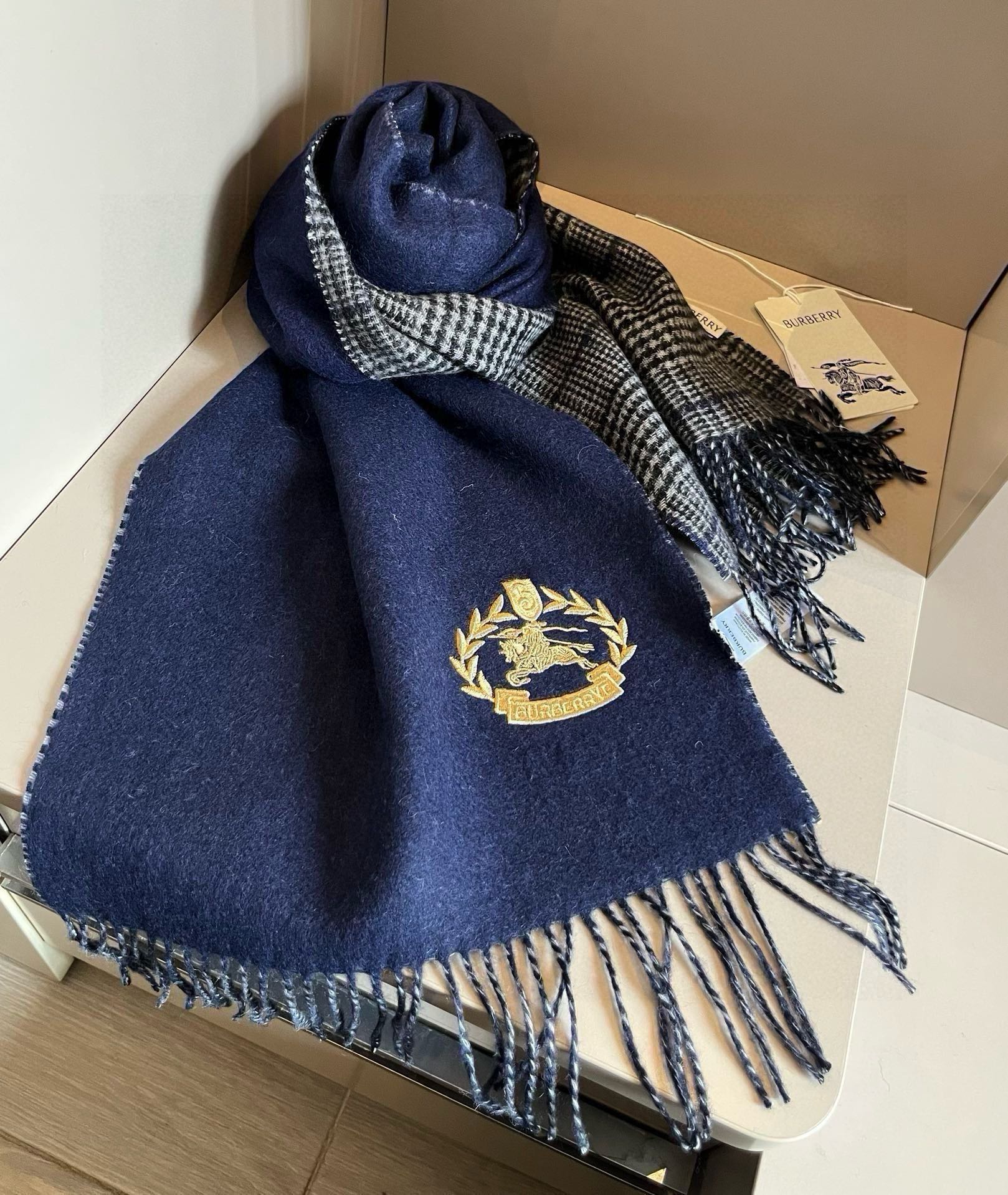 BURBERRY BBR SCARF 180 CM IN CASHMERE 481058