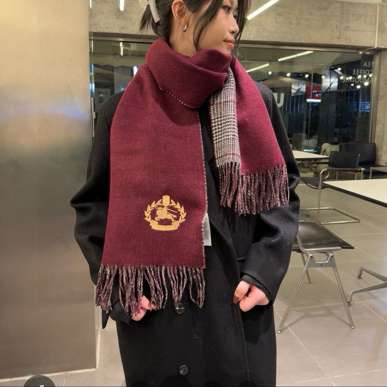 BURBERRY BBR SCARF 180 CM IN CASHMERE 481059