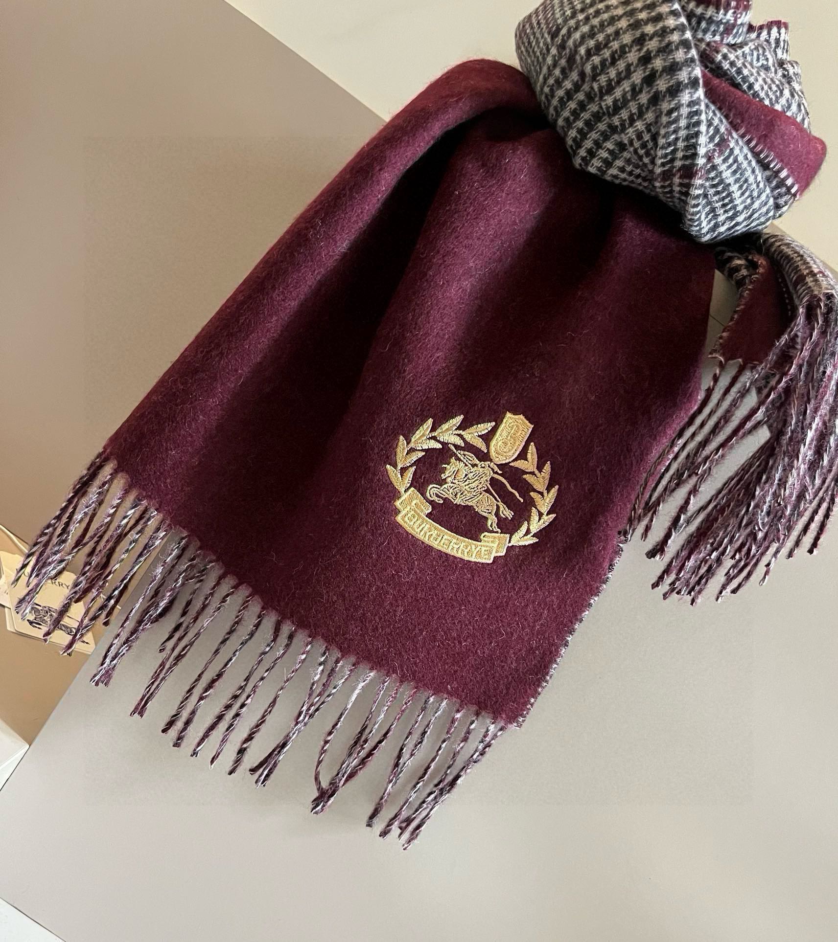 BURBERRY BBR SCARF 180 CM IN CASHMERE 481059