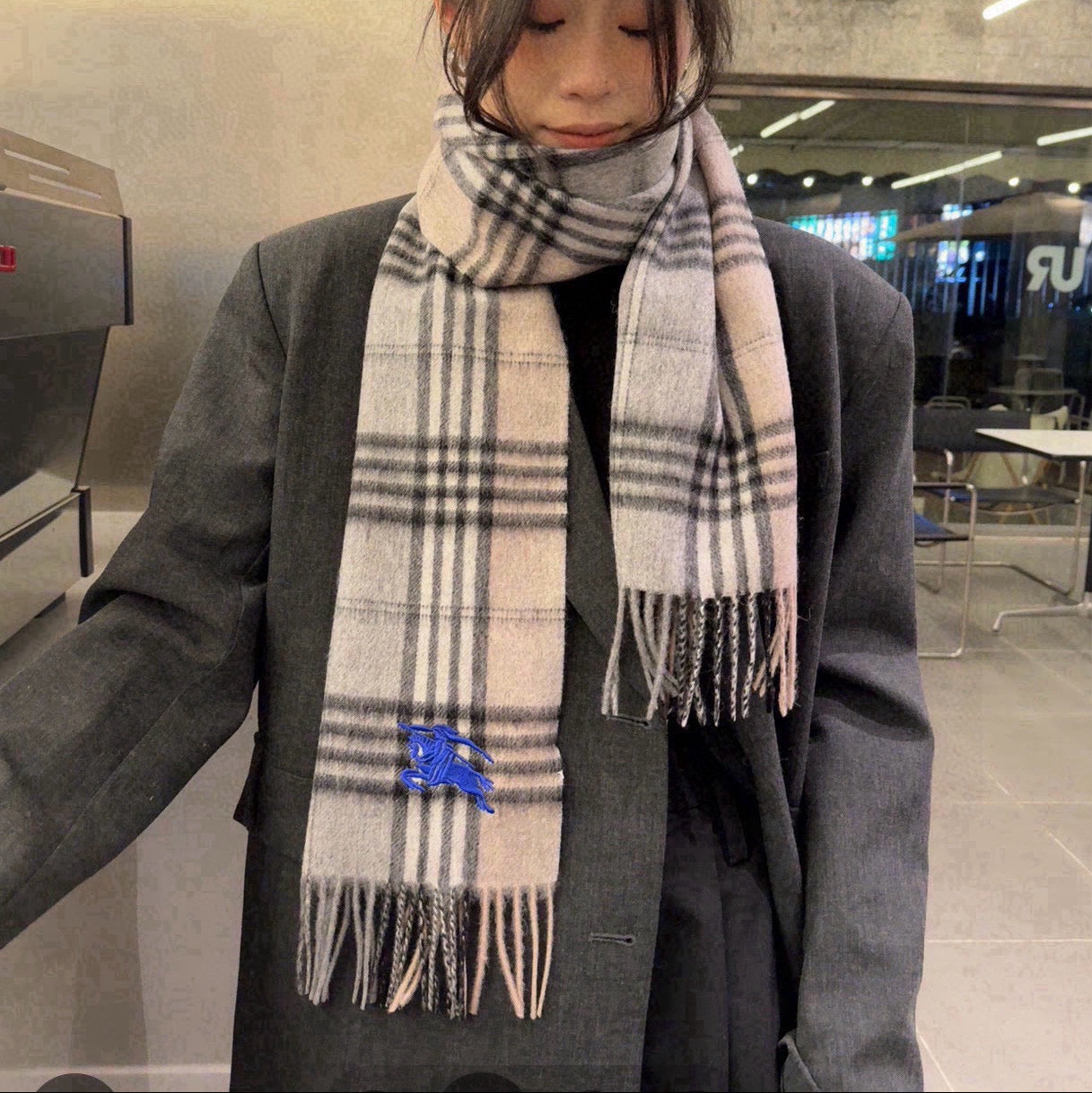 BURBERRY BBR SCARF 180 CM IN CASHMERE 483536
