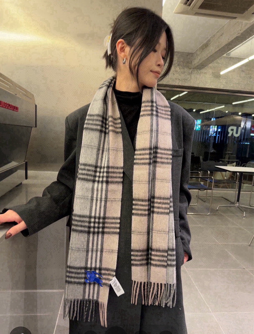 BURBERRY BBR SCARF 180 CM IN CASHMERE 483536