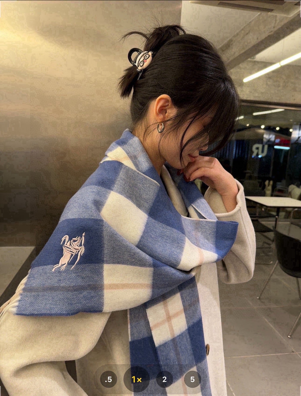 BURBERRY BBR SCARF 180 CM IN CASHMERE 486609
