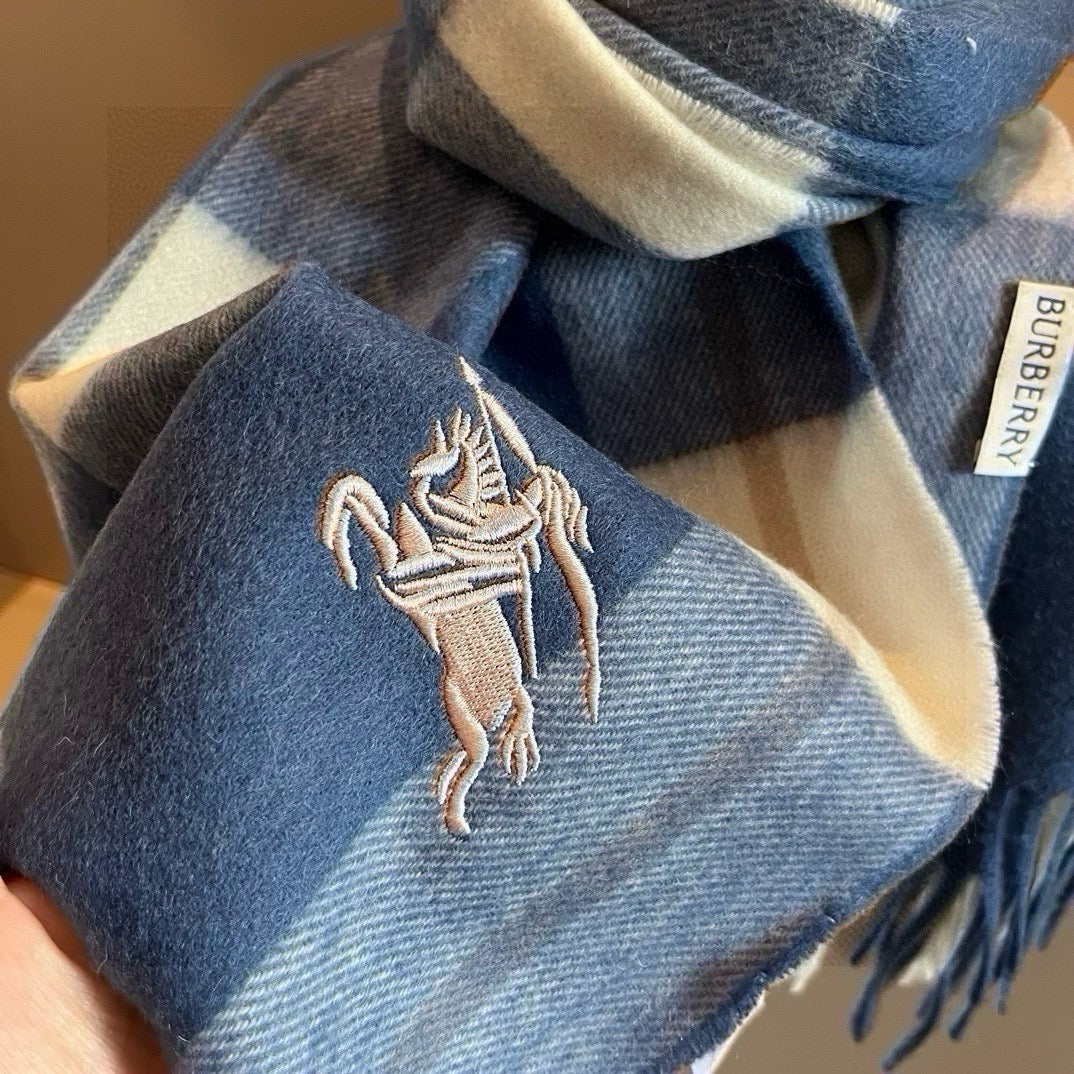 BURBERRY BBR SCARF 180 CM IN CASHMERE 486609