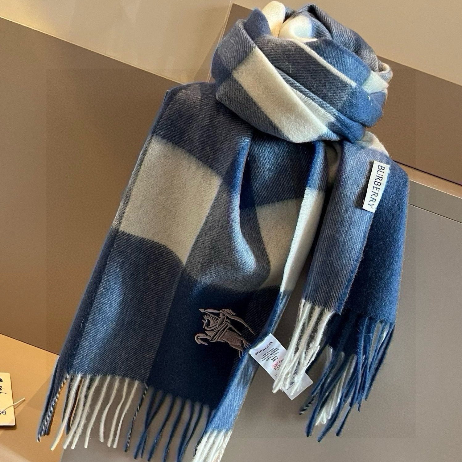 BURBERRY BBR SCARF 180 CM IN CASHMERE 486609