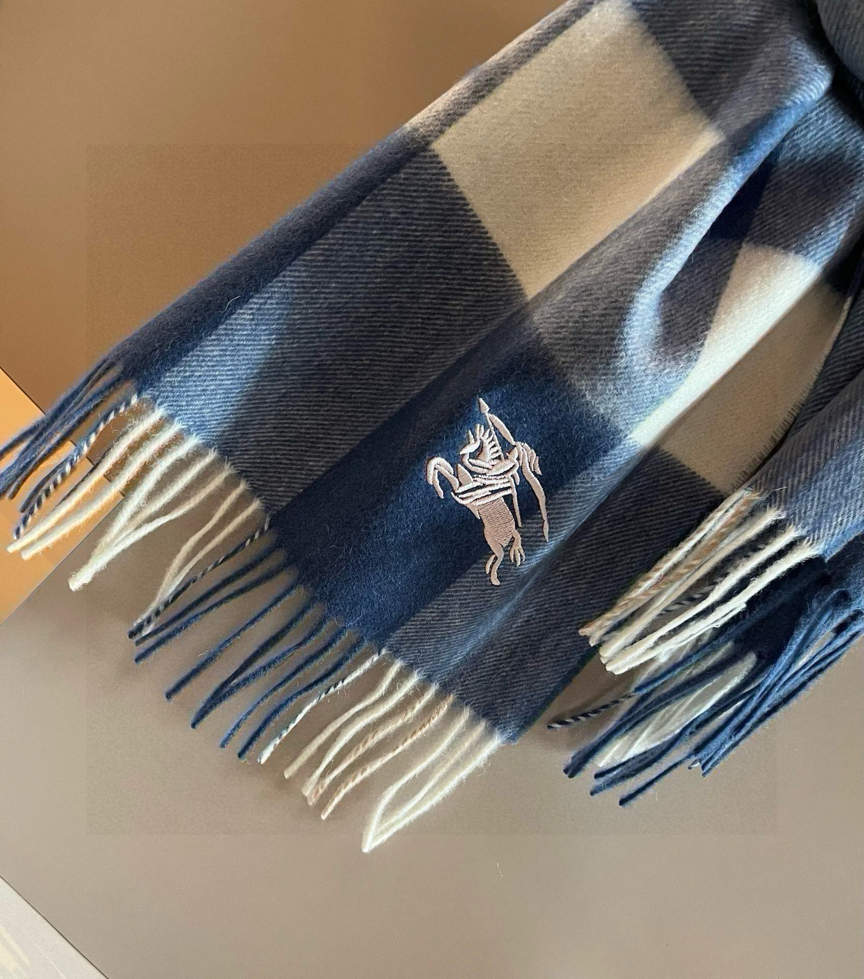 BURBERRY BBR SCARF 180 CM IN CASHMERE 486609