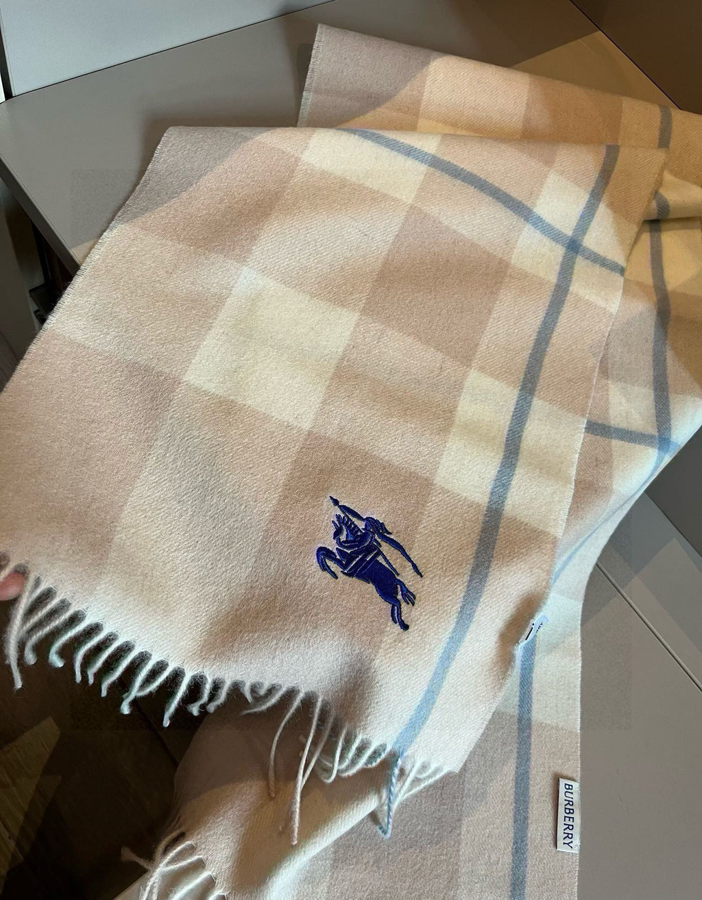 BURBERRY BBR SCARF 180 CM IN CASHMERE 486610