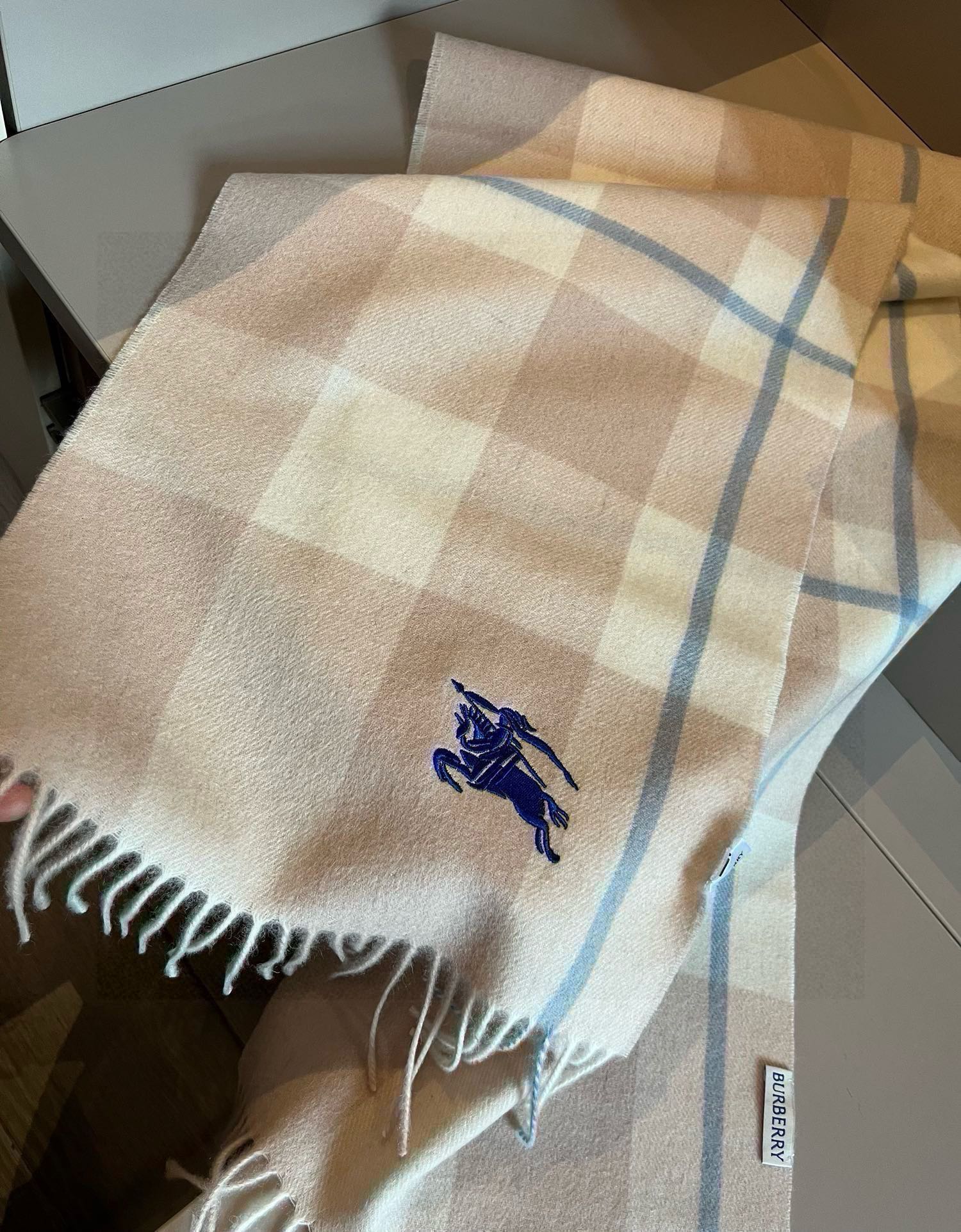 BURBERRY BBR SCARF 180 CM IN CASHMERE 486610
