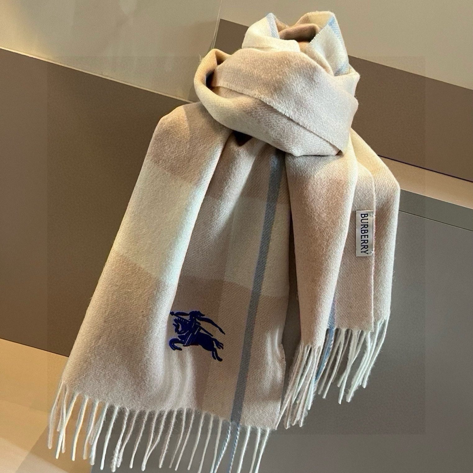 BURBERRY BBR SCARF 180 CM IN CASHMERE 486610
