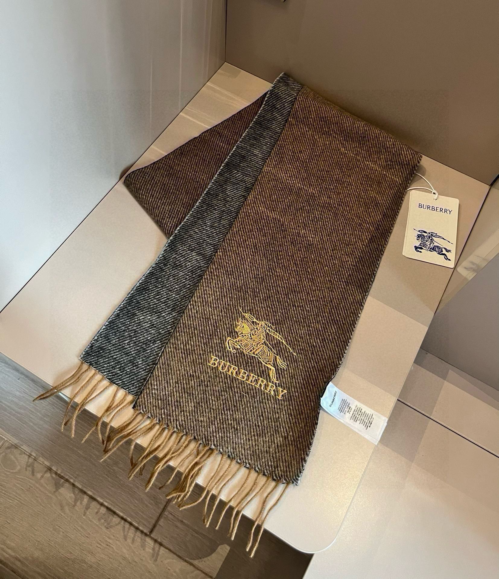 BURBERRY BBR SCARF 180 CM IN CASHMERE 486630