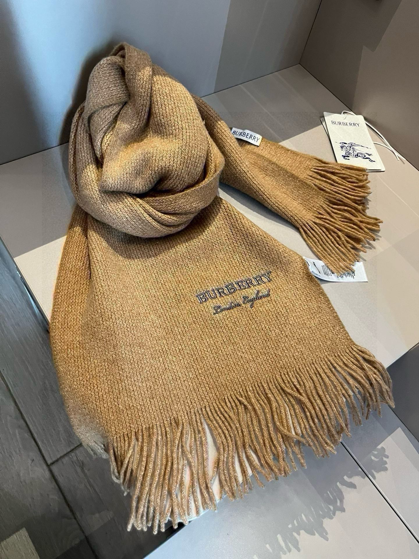 BURBERRY BBR SCARF 180 CM IN CASHMERE 489737