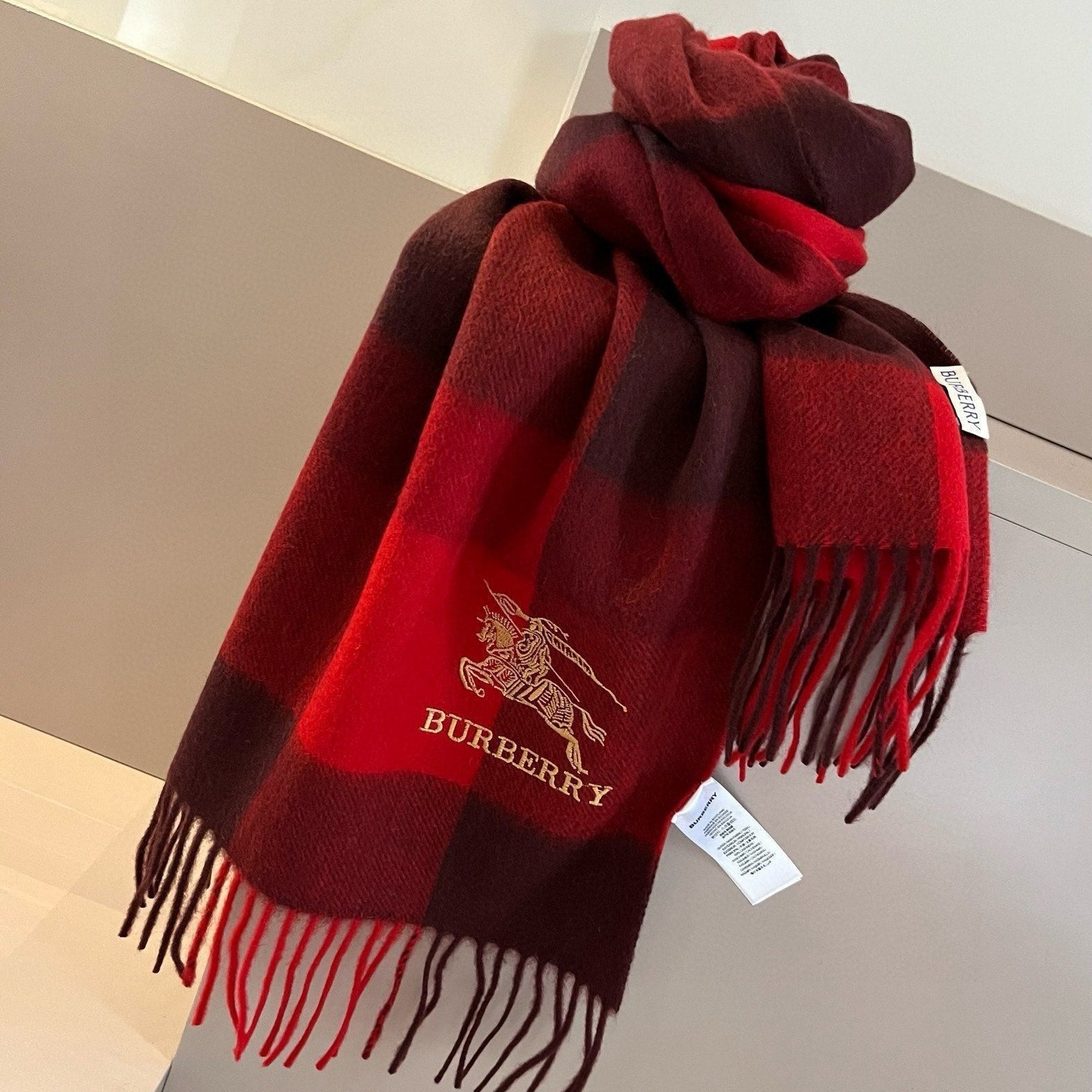 BURBERRY BBR SCARF 180 CM IN CASHMERE 489745