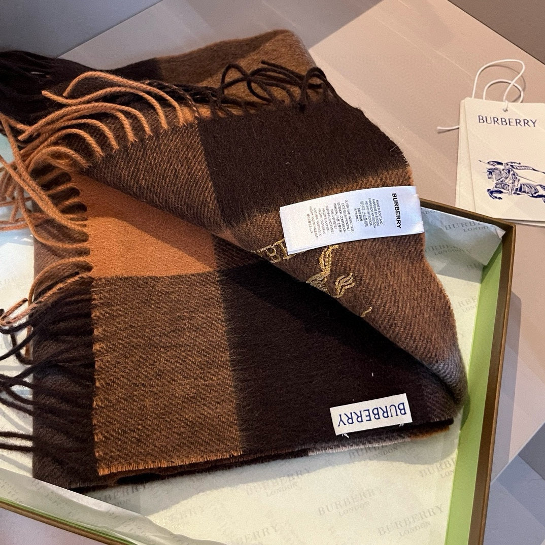 BURBERRY BBR SCARF 180 CM IN CASHMERE 489746