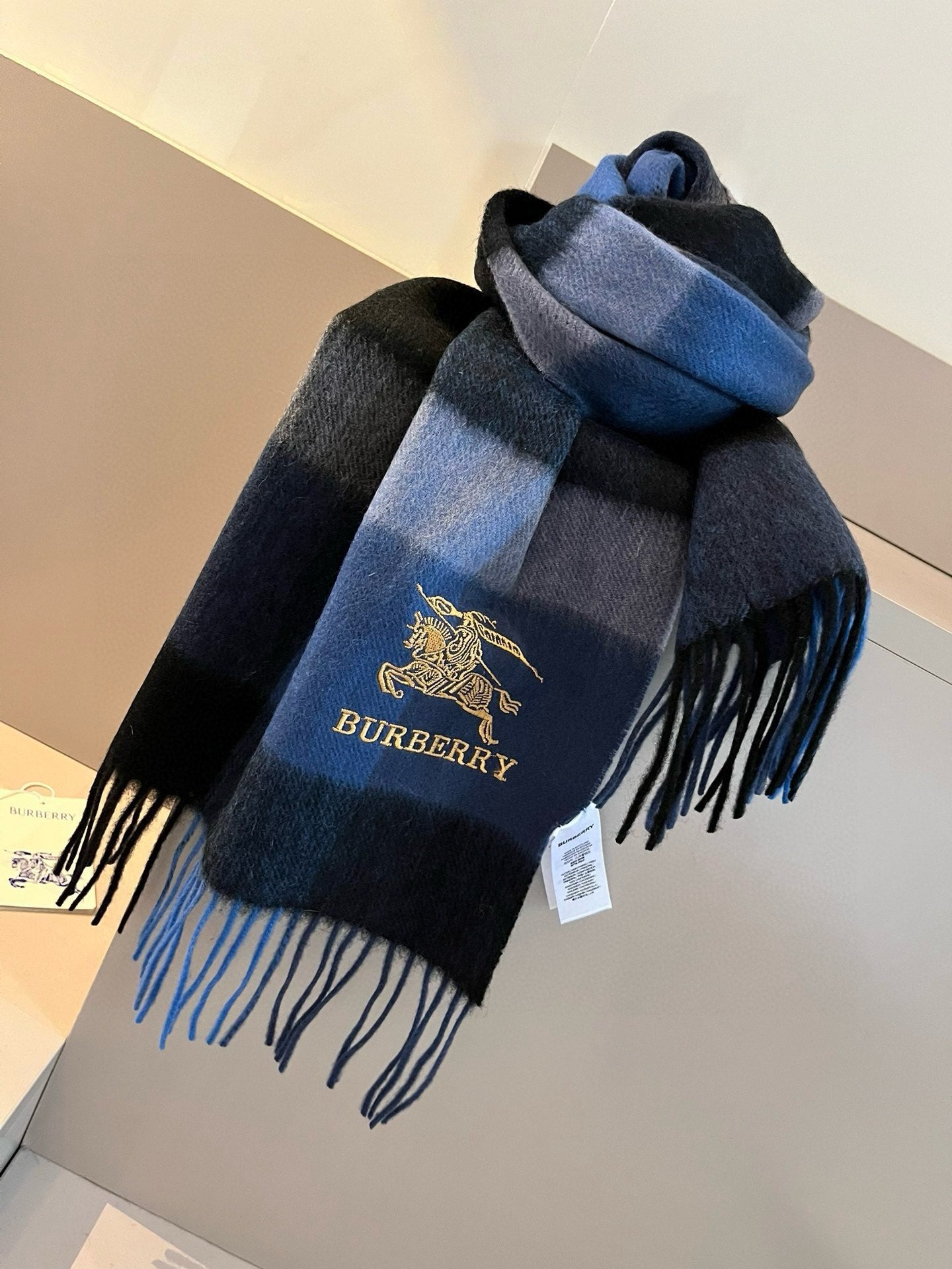 BURBERRY BBR SCARF 180 CM IN CASHMERE 489747