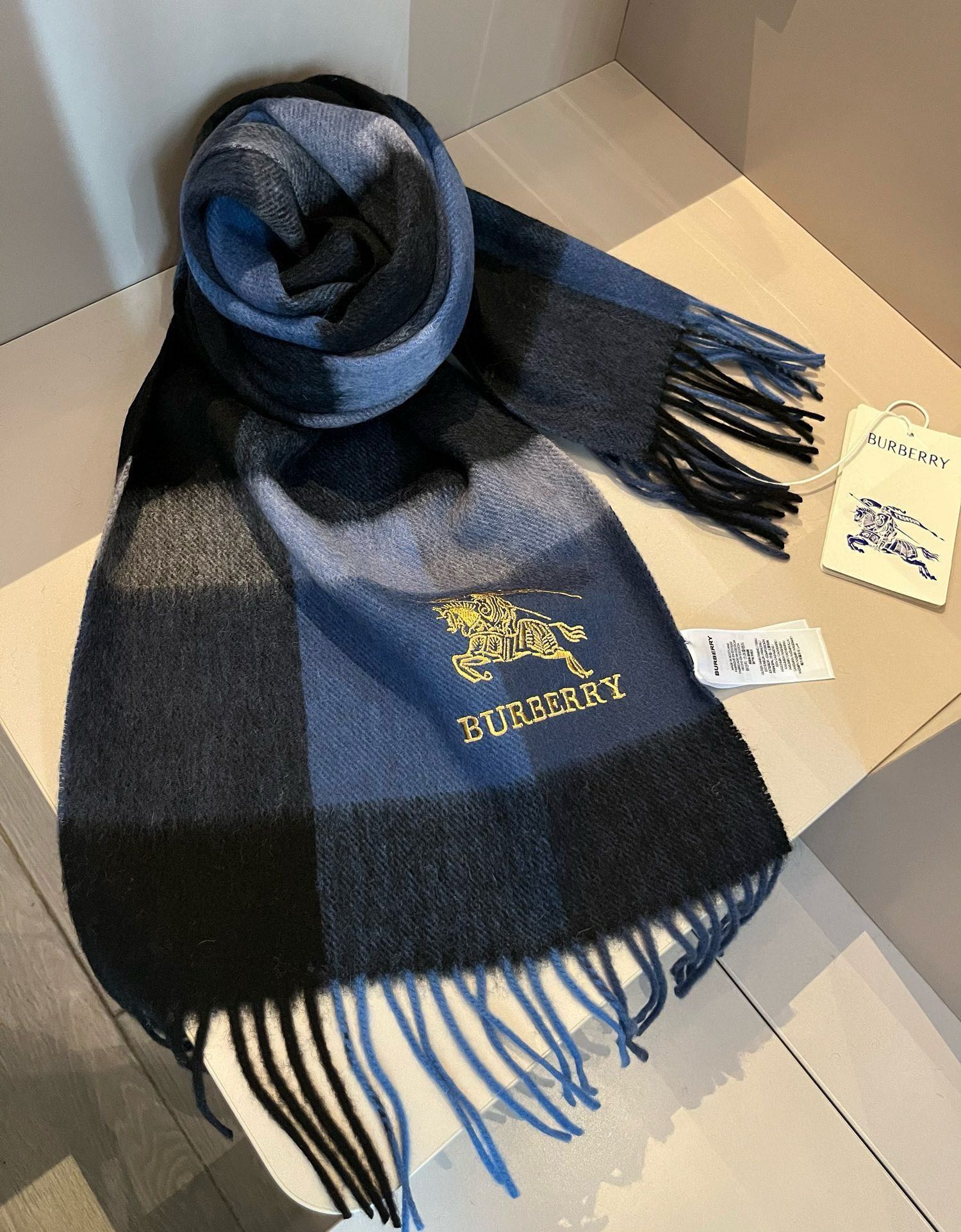 BURBERRY BBR SCARF 180 CM IN CASHMERE 489747