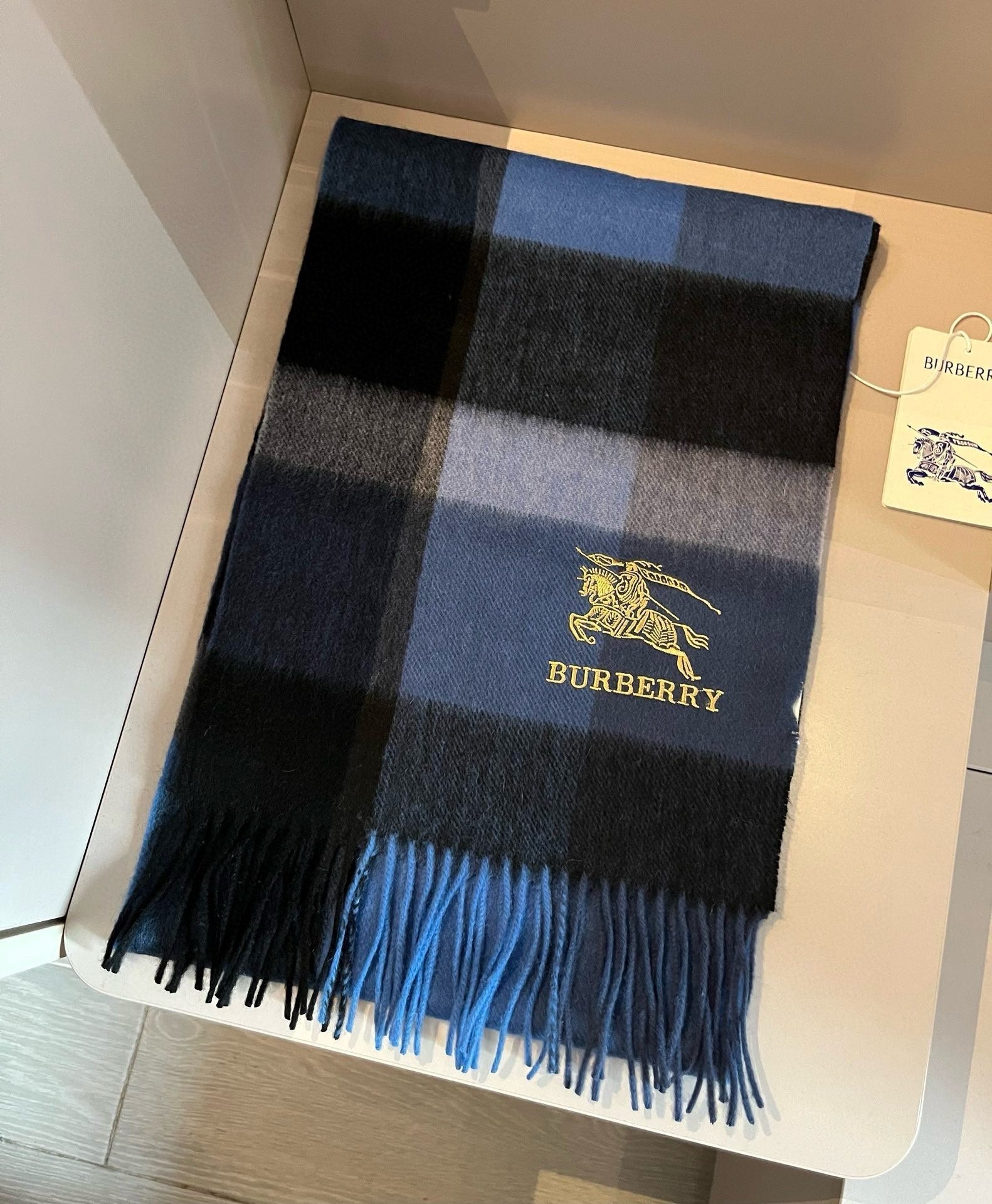 BURBERRY BBR SCARF 180 CM IN CASHMERE 489747