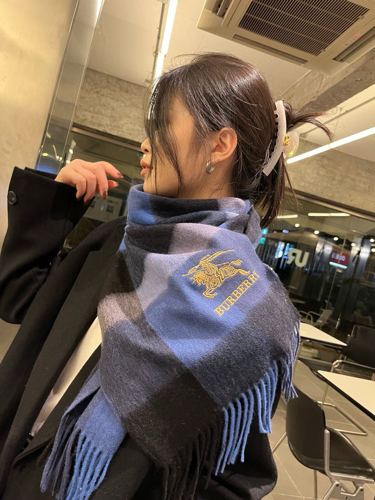 BURBERRY BBR SCARF 180 CM IN CASHMERE 489747