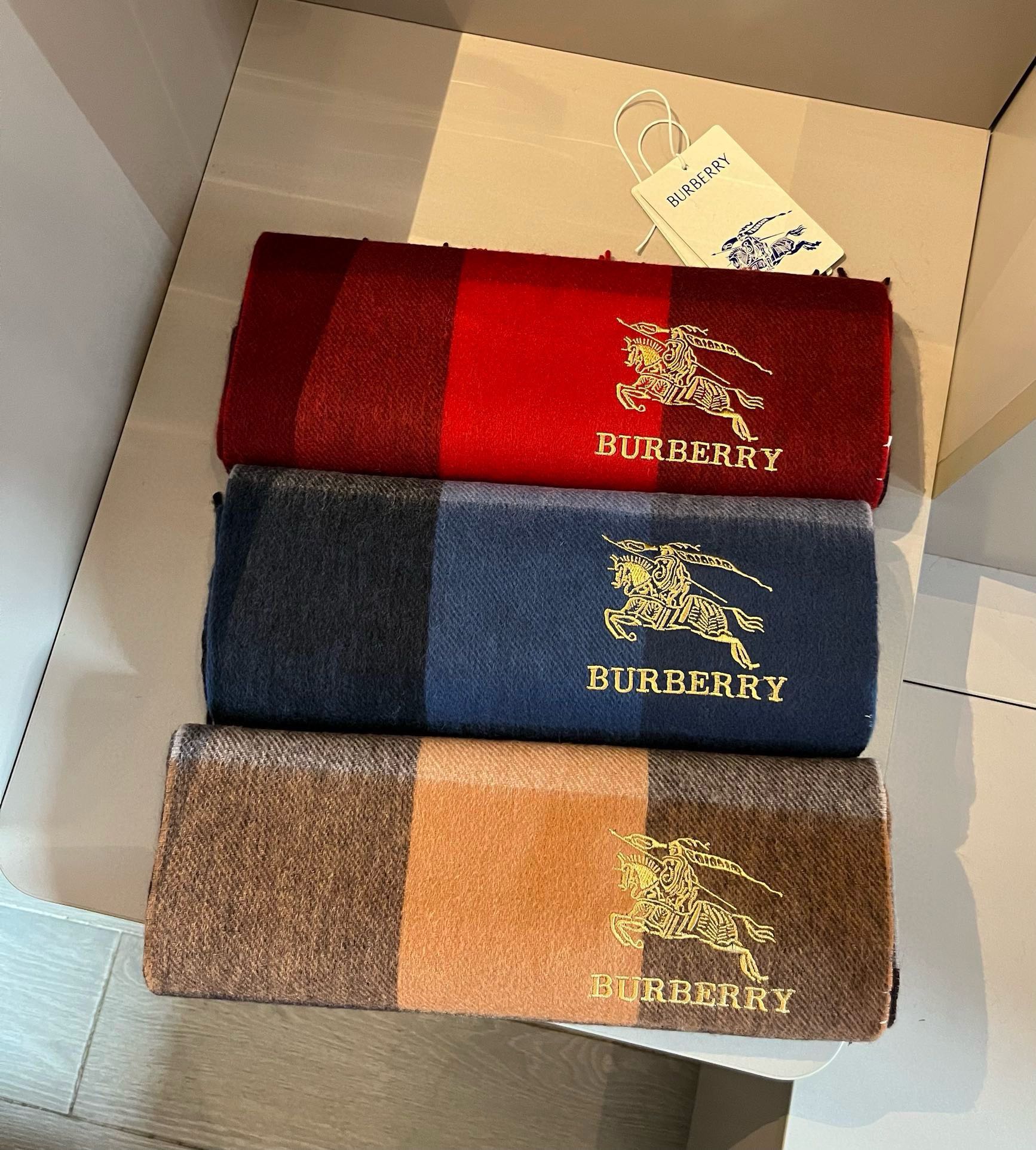 BURBERRY BBR SCARF 180 CM IN CASHMERE 489747