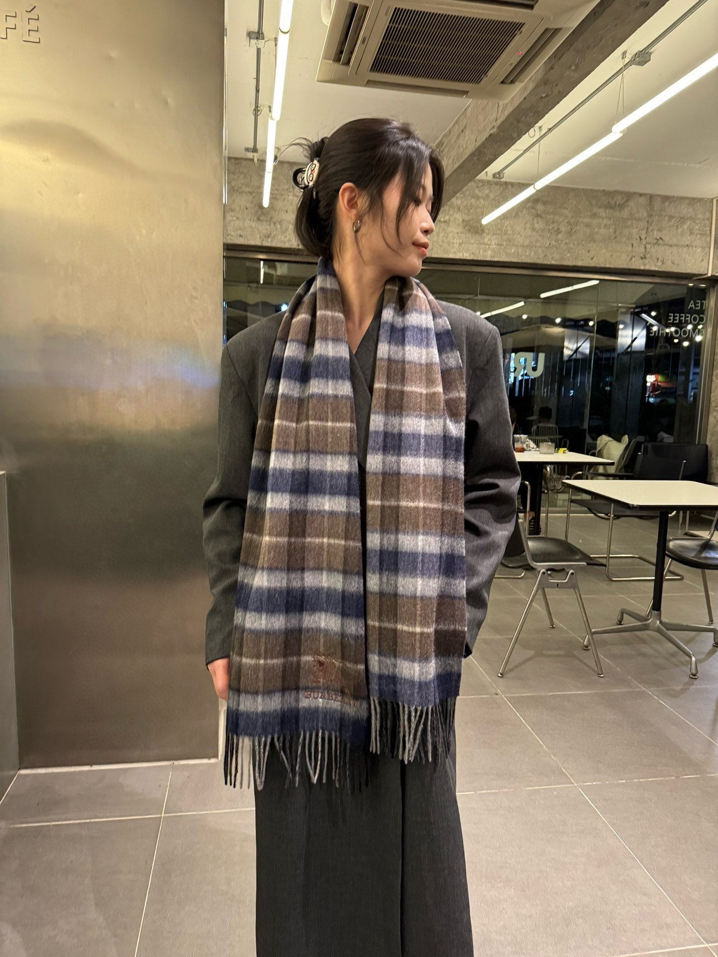 BURBERRY BBR SCARF 180 CM IN CASHMERE 489751