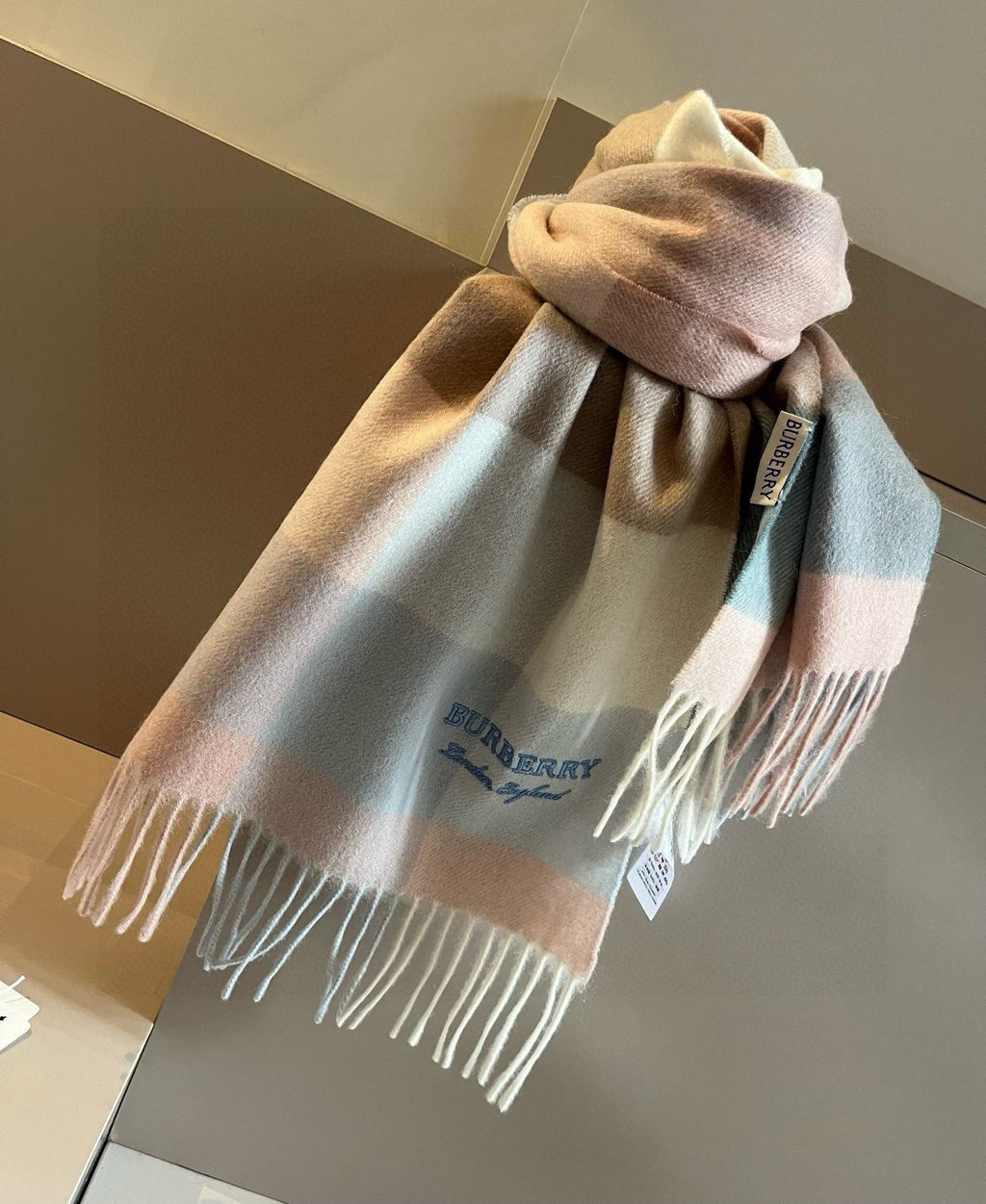 BURBERRY BBR SCARF 180 CM IN CASHMERE 489761