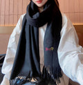 BURBERRY CLASSIC SCARF 200 CM IN BLACK CASHMERE  402267