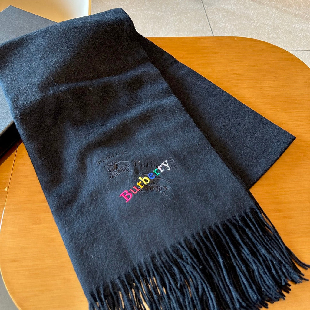 BURBERRY CLASSIC SCARF 200 CM IN BLACK CASHMERE  402267
