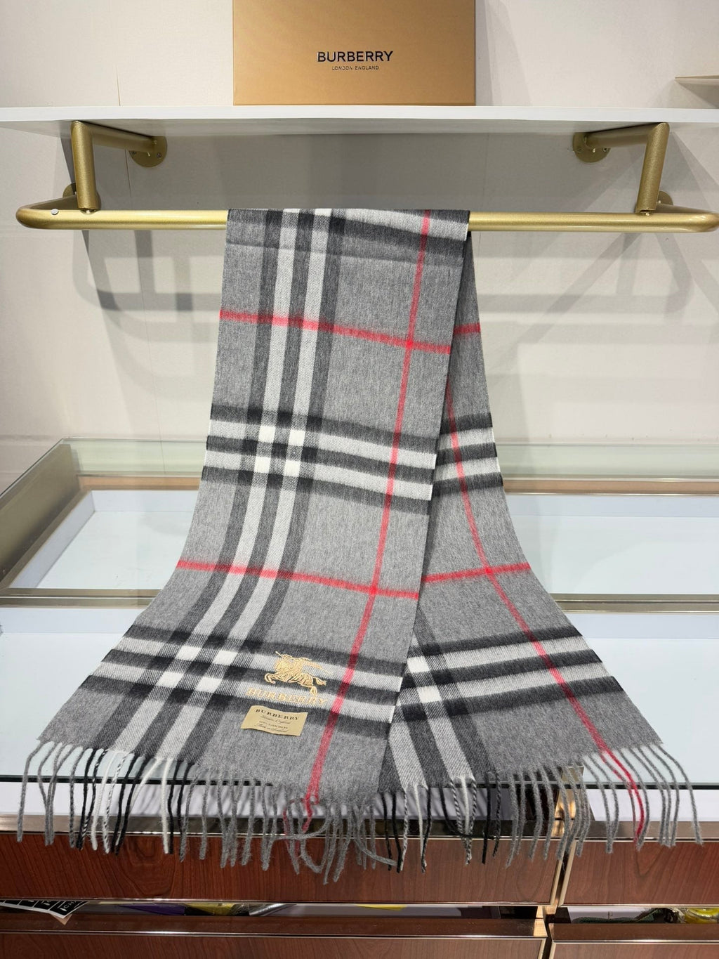 BURBERRY BBR SCARF 180 CM IN CASHMERE 732174
