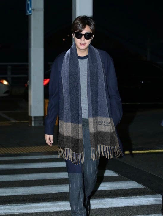 BURBERRY SCARF 180 CM IN NAVY BLUE MIX BLACK CASHMERE 394744
