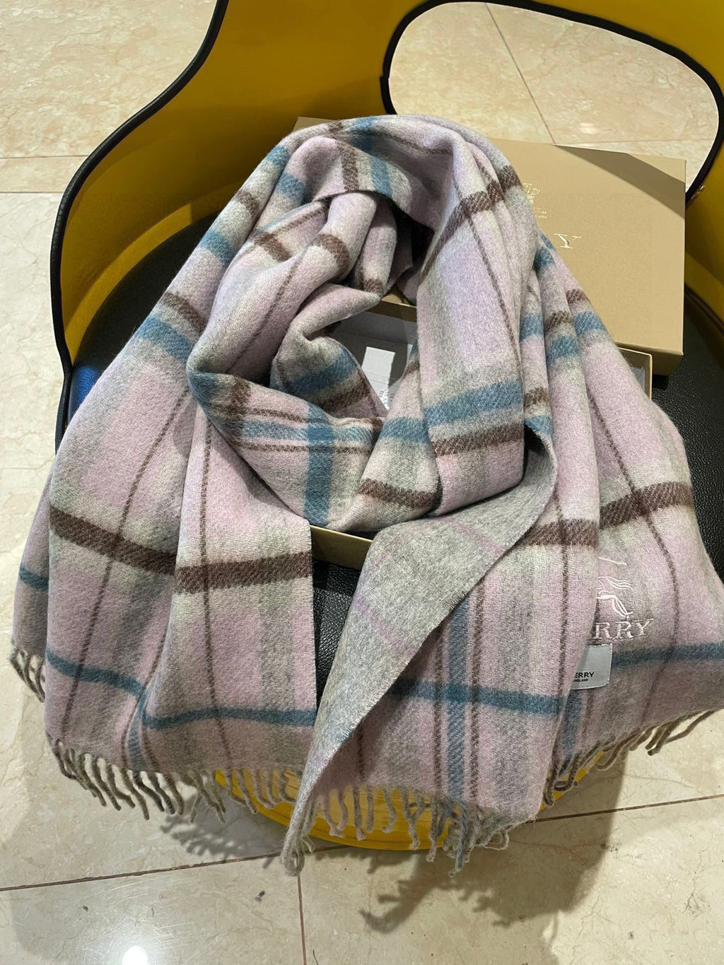 BURBERRY SCARF 200 CM IN COLORFUL CASHMERE 402196