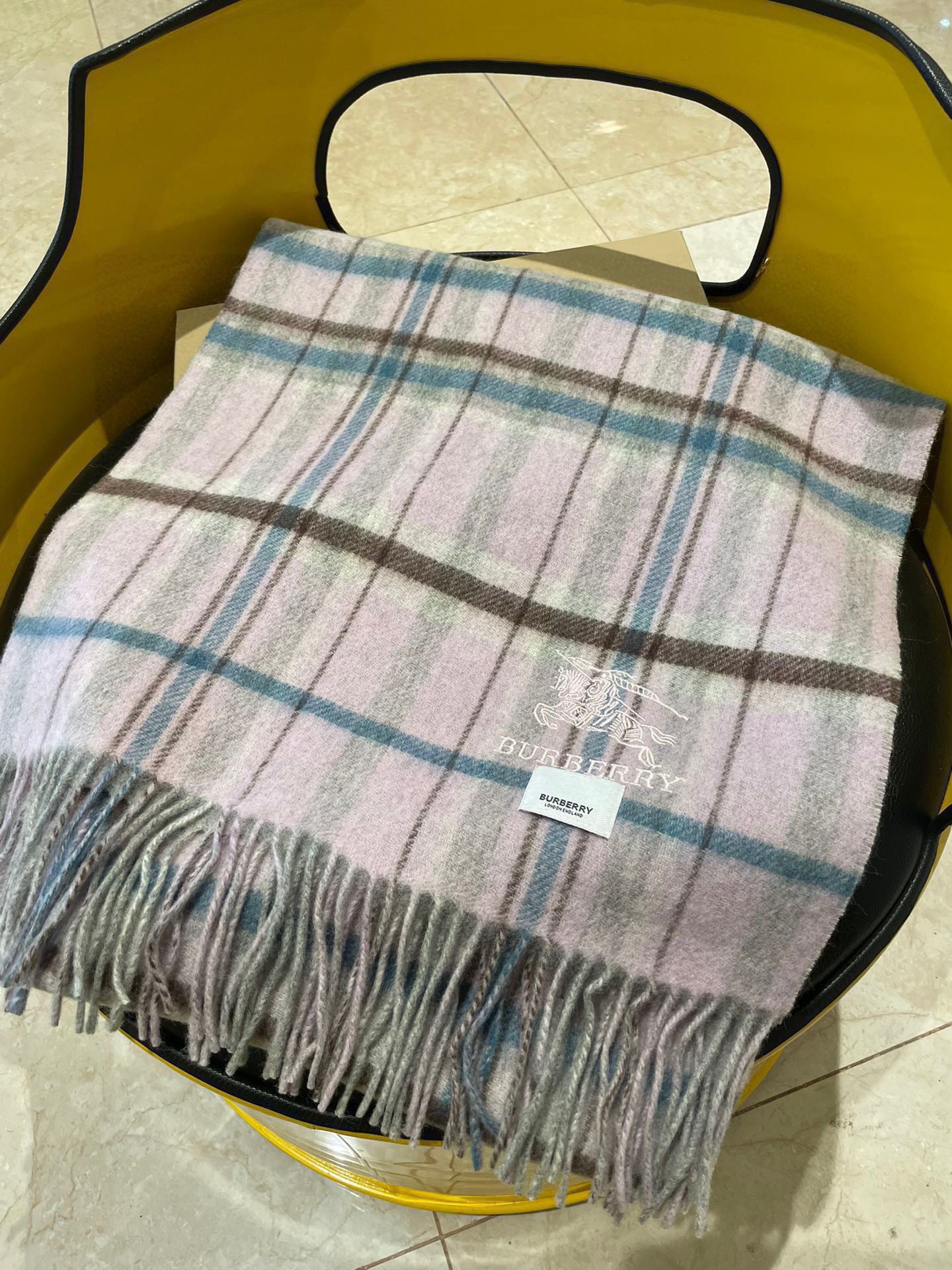 BURBERRY SCARF 200 CM IN COLORFUL CASHMERE 402196
