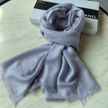 CHANEL SCARF 210 CM IN PASTEL PURPLE CASHMERE  402209