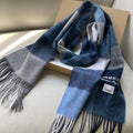 BURBERRY SCARF 180 CM IN BLUE CASHMERE 402220
