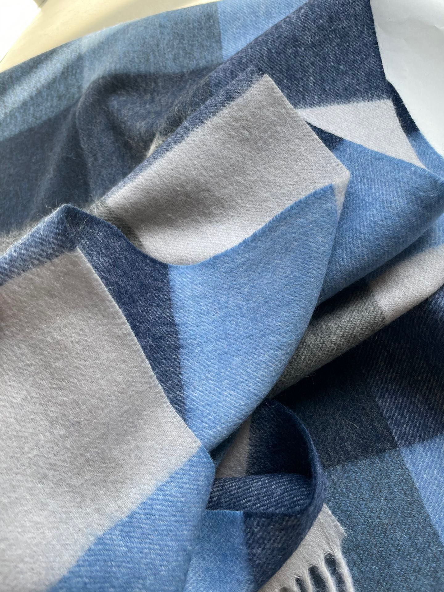 BURBERRY SCARF 180 CM IN BLUE CASHMERE 402220