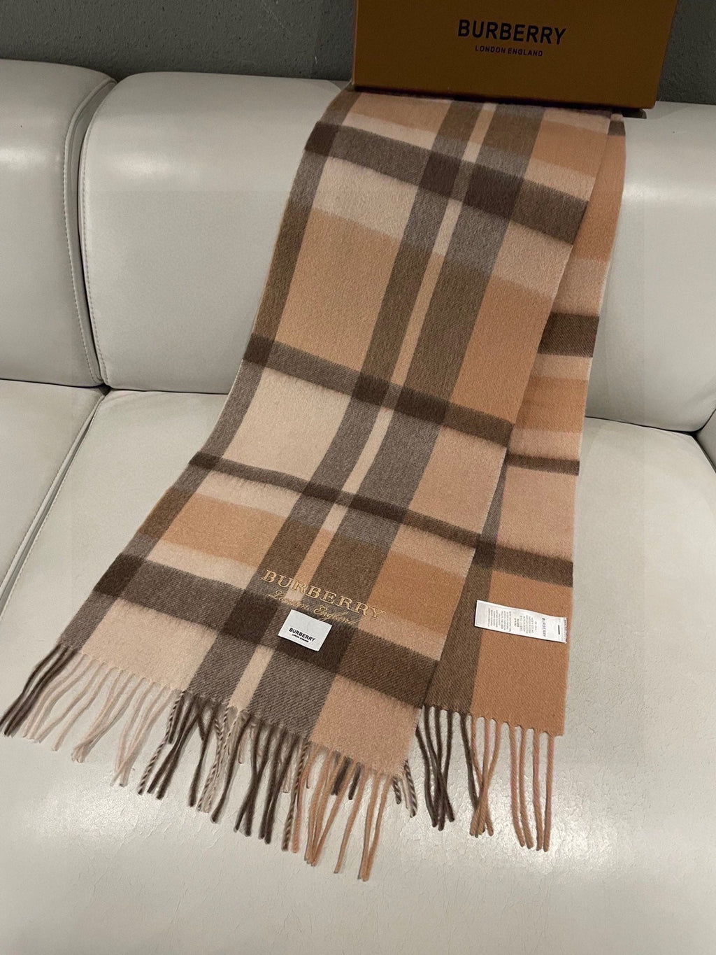 BURBERRY BBR SCARF 180 CM IN CASHMERE 486381