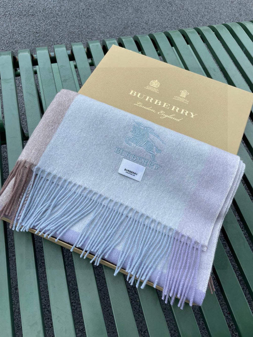 BURBERRY BBR SCARF 200 CM IN CASHMERE 538291