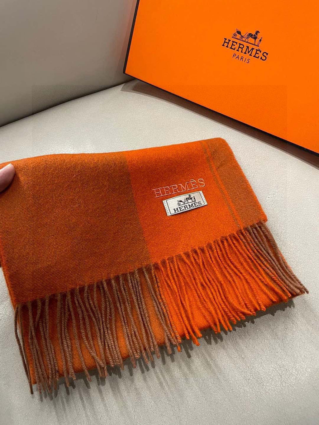 HERMES HERMES 25S SCARF 180 IN CASERE 989576